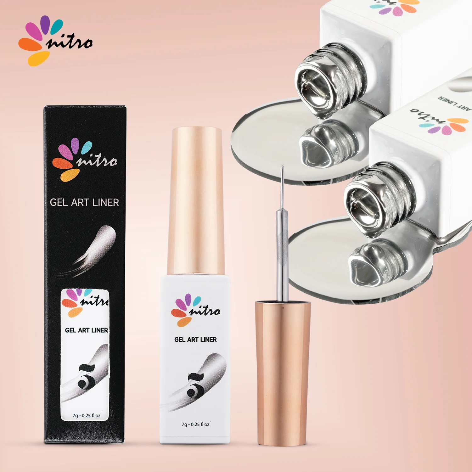 Gel Art Liner Silver Metallic - 8 ml - Image 3