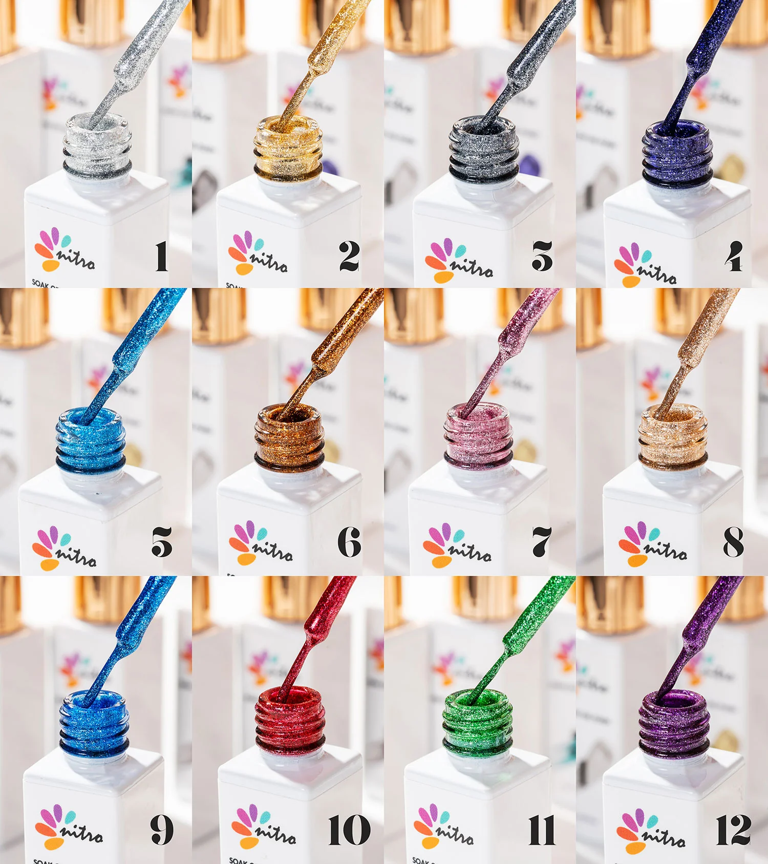 Glitter Gel Art Kit (12 Colors) - Image 3