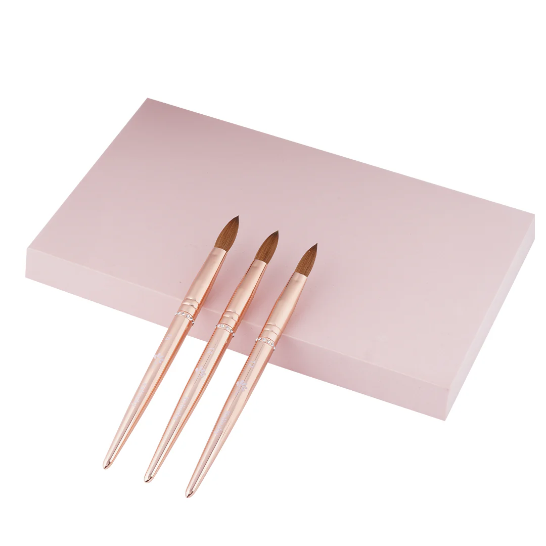 Kolinsky Acrylic Brush - Pinched - Size 12 - Gold - Image 5