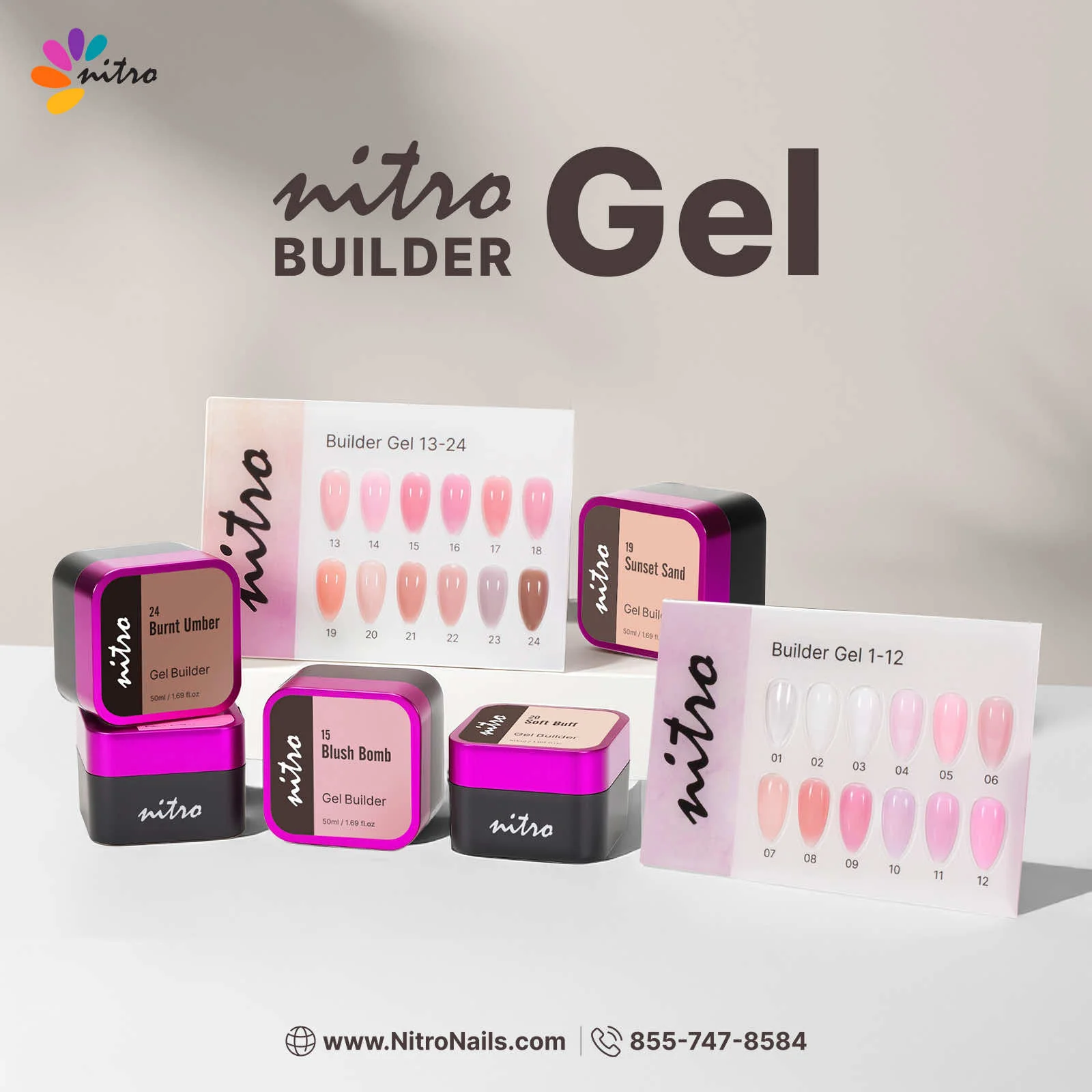 Nitro Builder Gel in Jar Hard Gel Set - Image 3