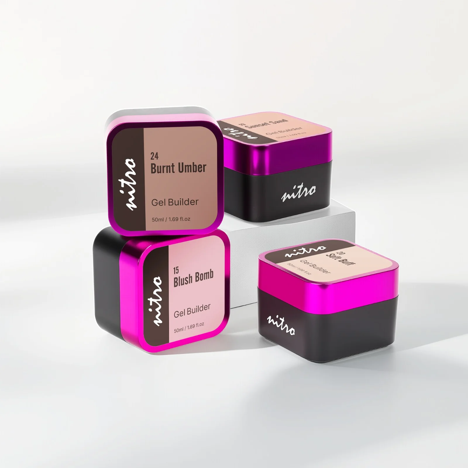 Nitro Builder Gel in Jar Hard Gel Set - Image 7