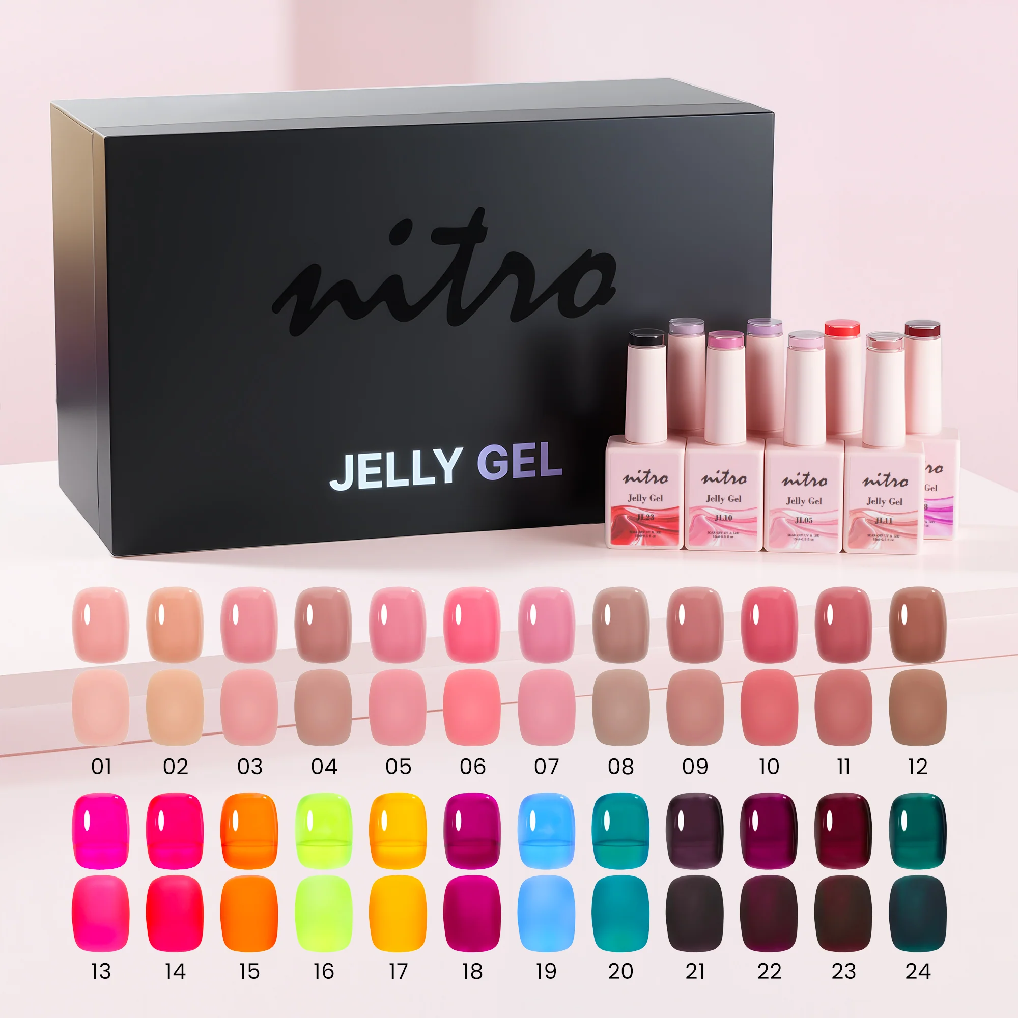 Nitro Jelly Gel Collection - Set of 24 Colors - Image 4