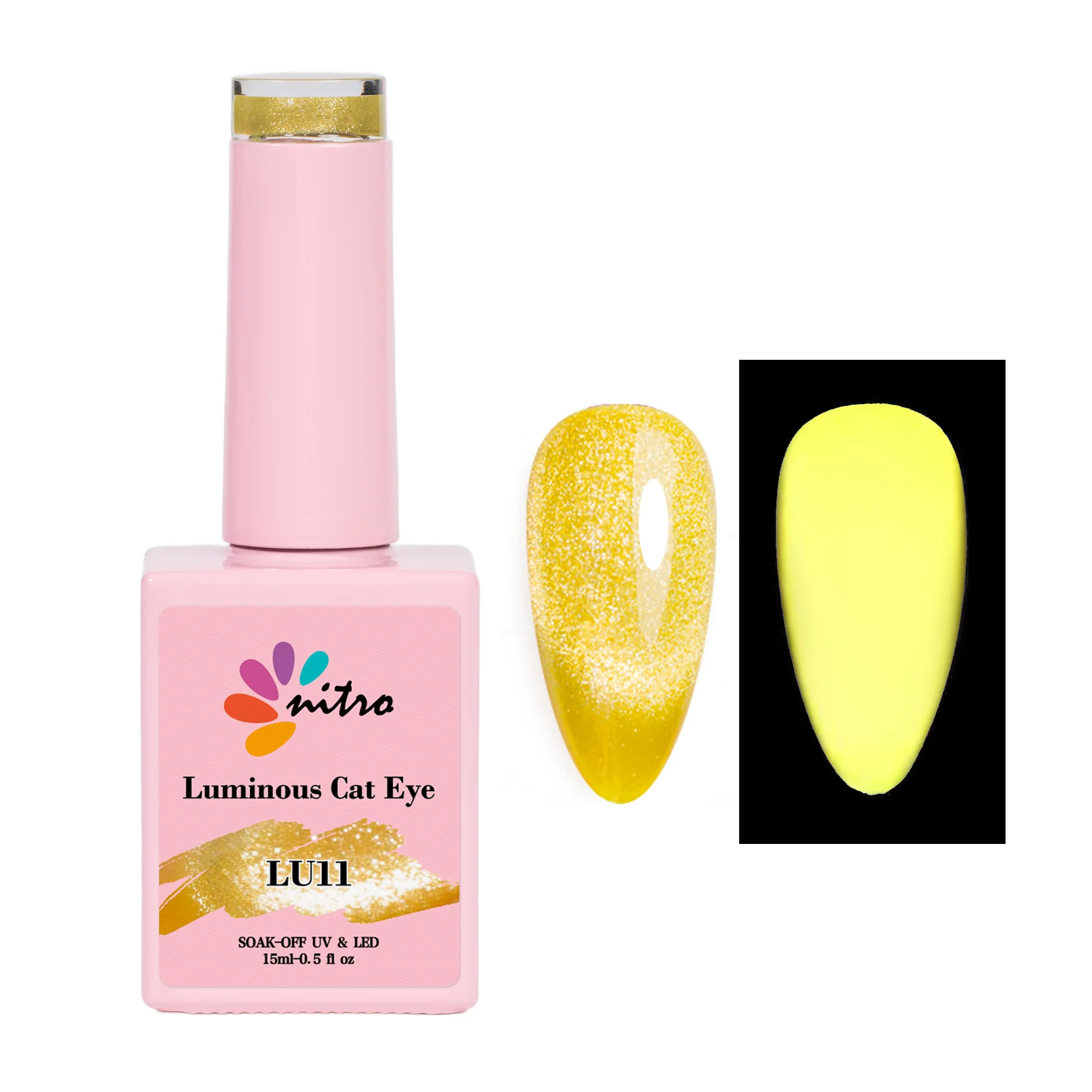 Nitro Luminous Cat Eye Gel – Magnetic Glow in the Dark Gel Polish - Image 11
