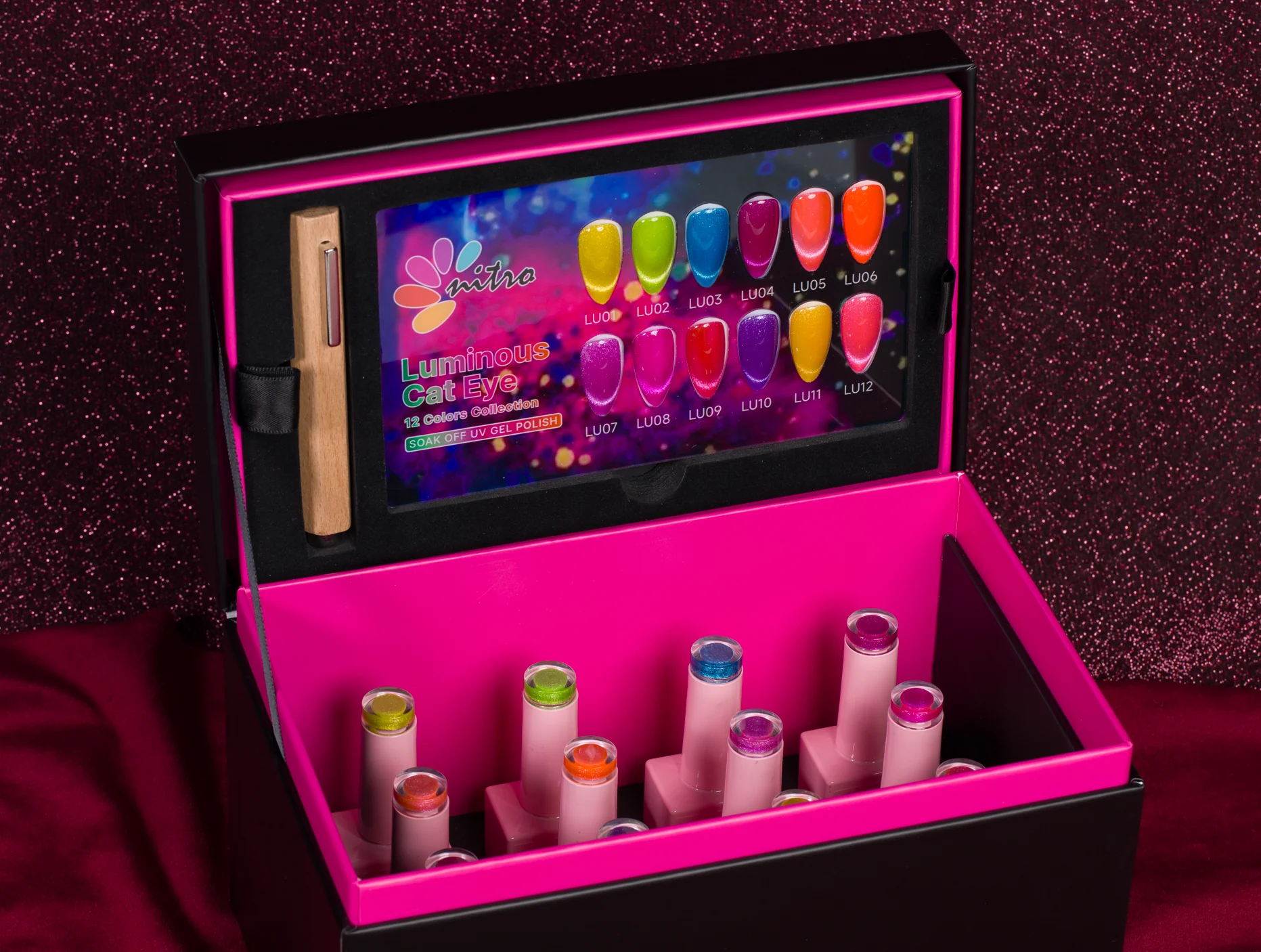 Nitro Luminous Cat Eye Gel (12 Colors) Bundle - Image 4