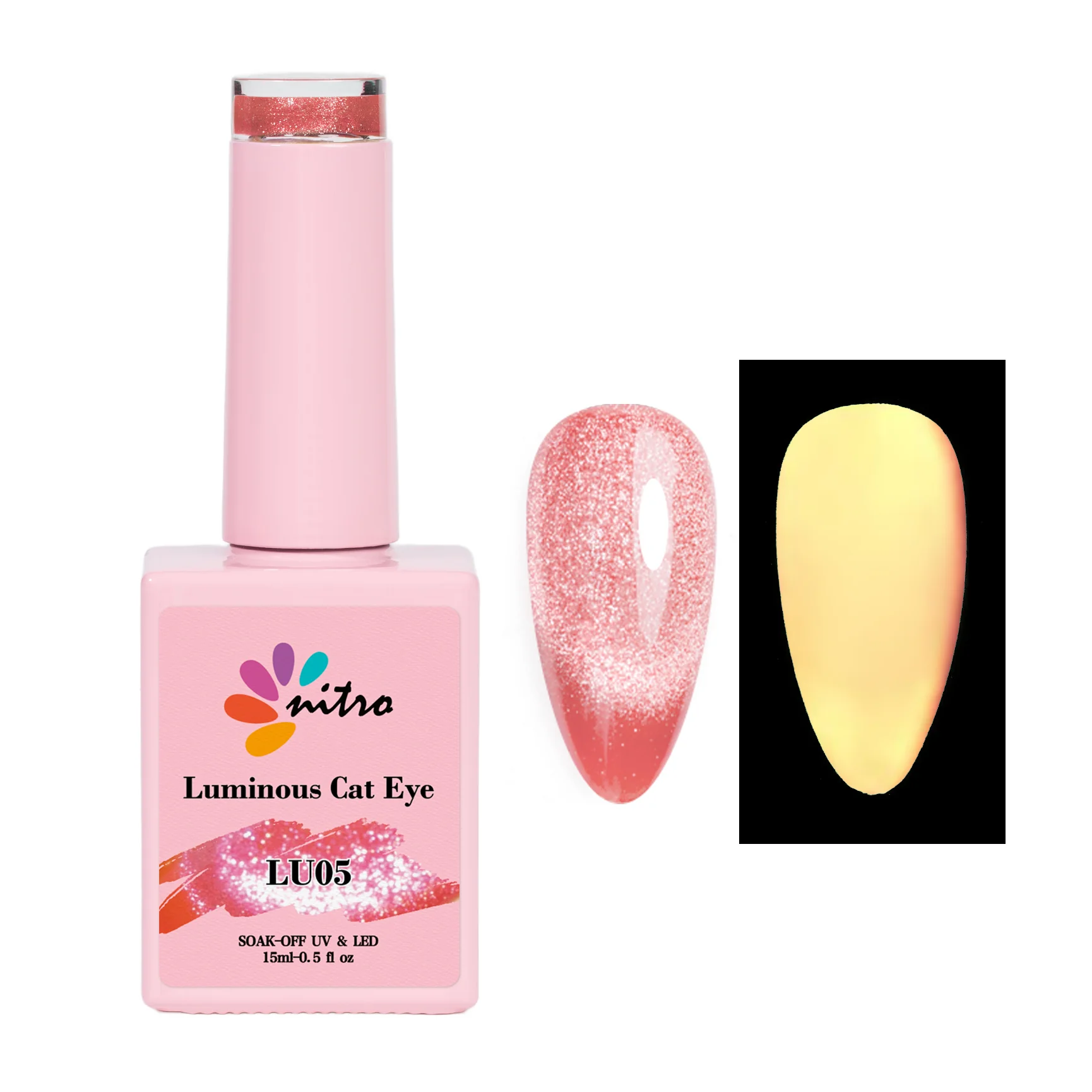 Nitro Luminous Cat Eye Gel – Magnetic Glow in the Dark Gel Polish - Image 5